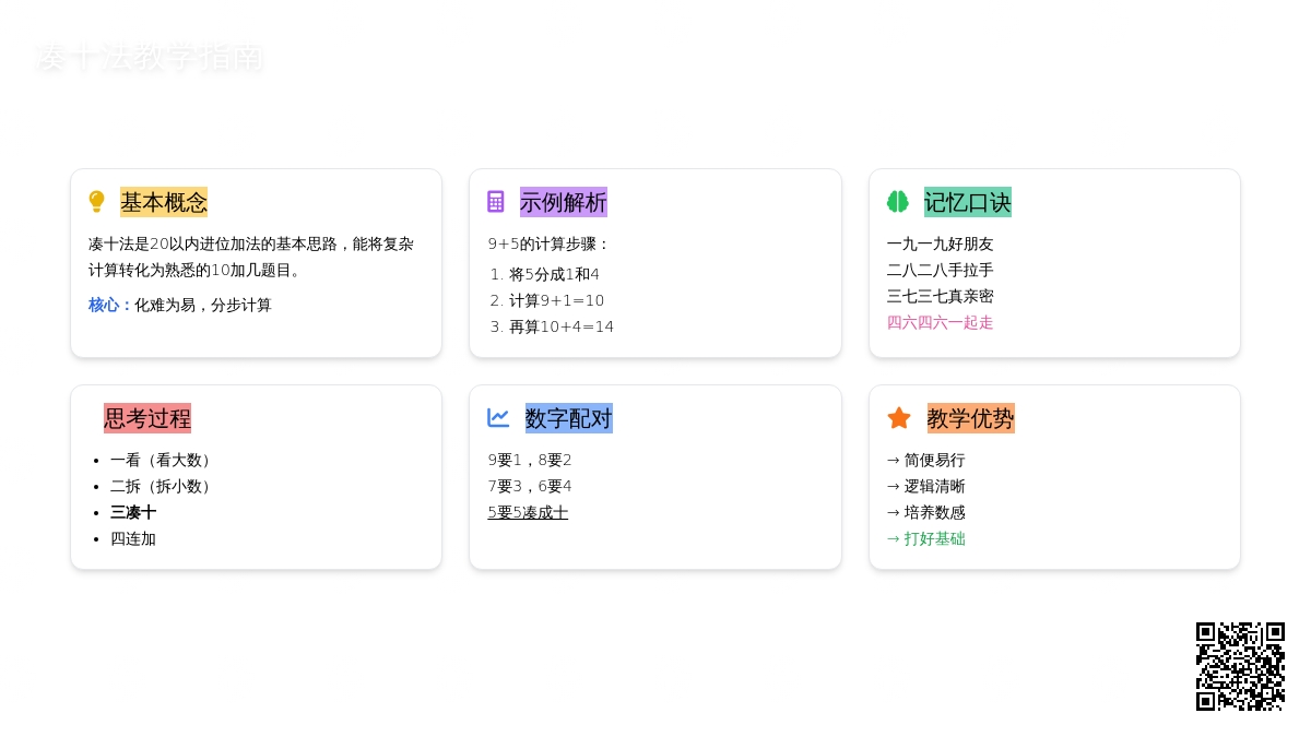 学前班数学凑十法