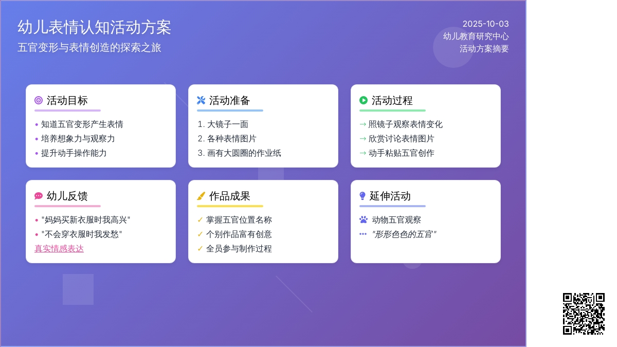 幼儿园小班教案：表情