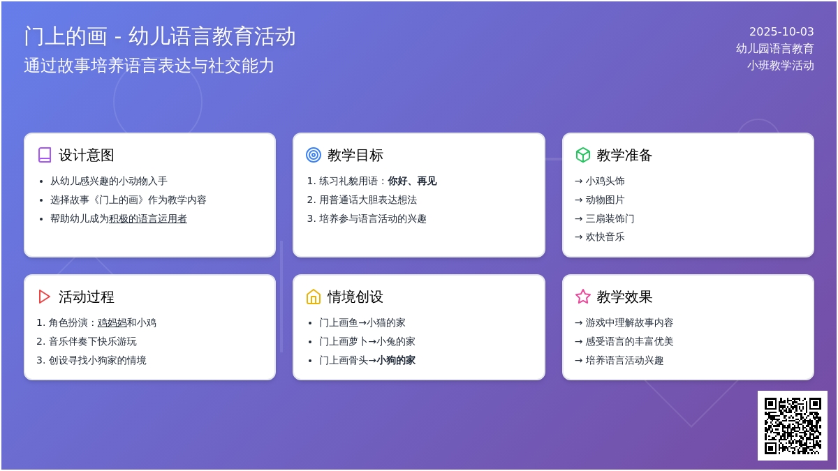 幼儿园教案 门上的画 (含故事MP3)