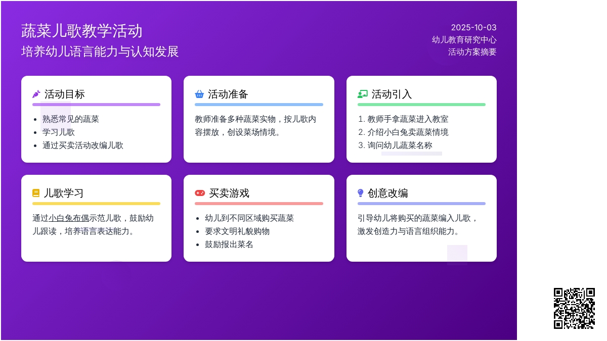 幼儿园小班教案：卖蔬菜