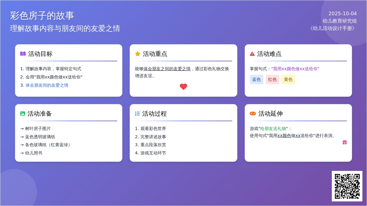 幼儿园中班综合活动：三间树叶房子 (含课件)