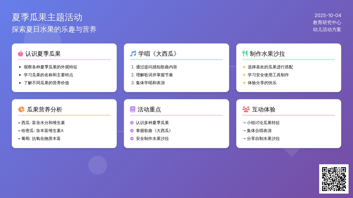 幼儿园小班社会教案：夏日冷餐会