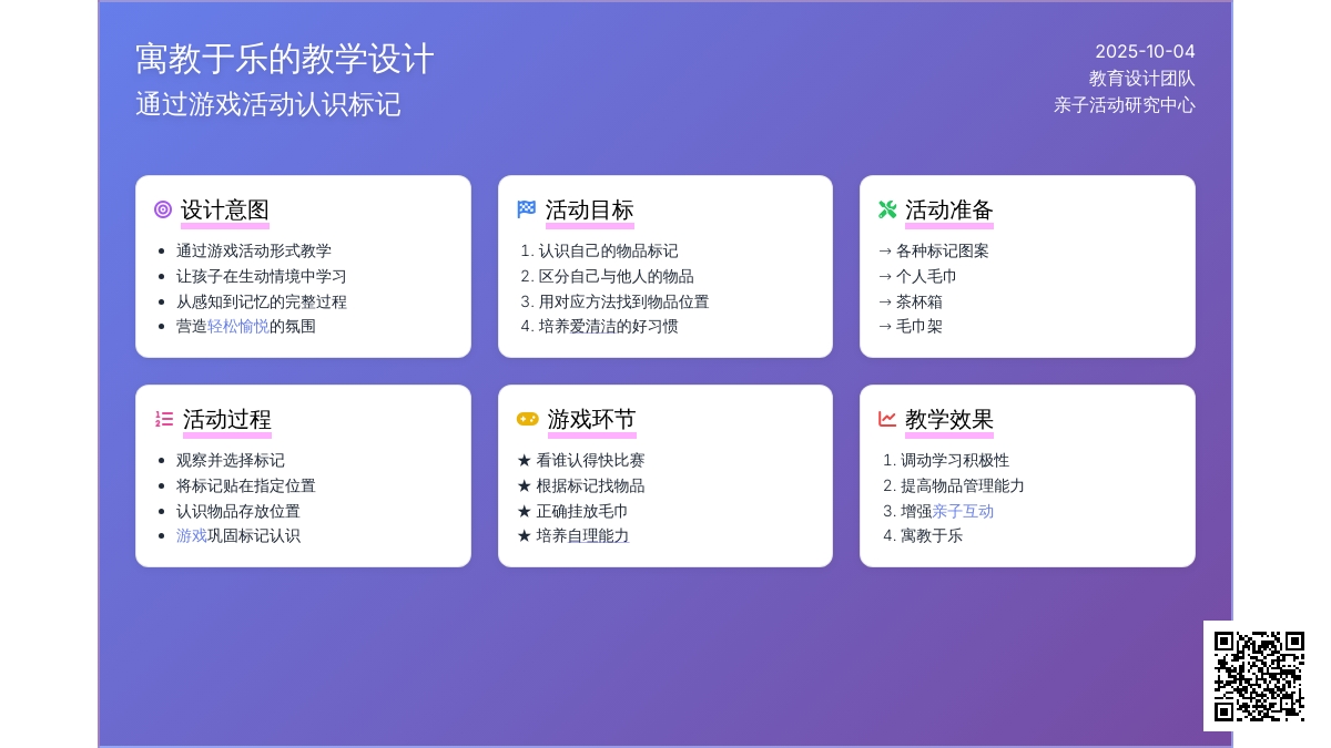 幼儿园小班社会教案：认识自己的标记
