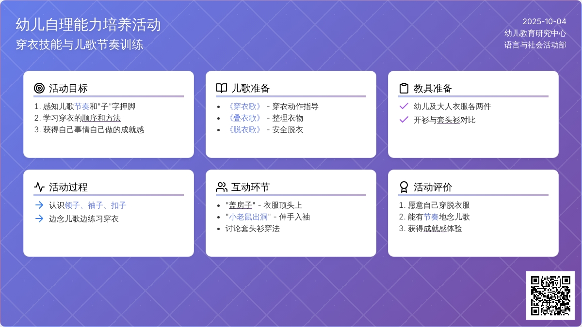 幼儿园小班教案：穿衣歌