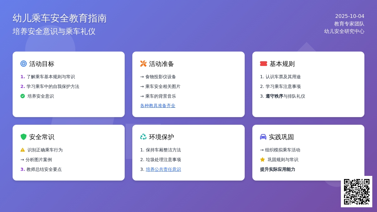 乘车常识 (幼儿园小班安全教案)