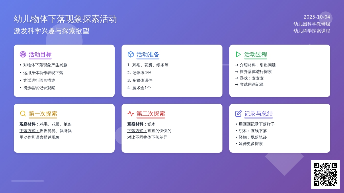 幼儿园小班科学教案案例：掉下来了