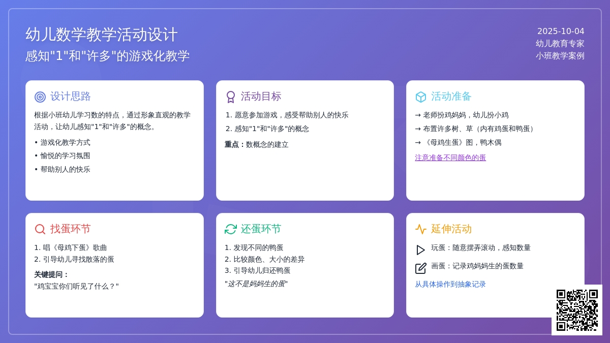 小班数学：鸡妈妈和鸡孩子
