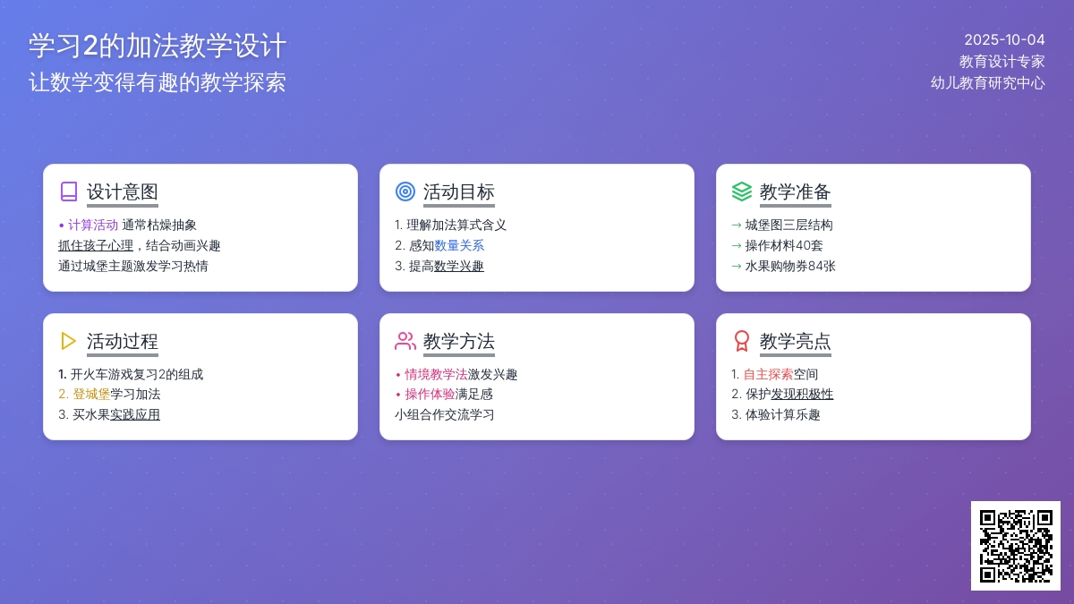 幼儿园小班数学教案：学习2的加法