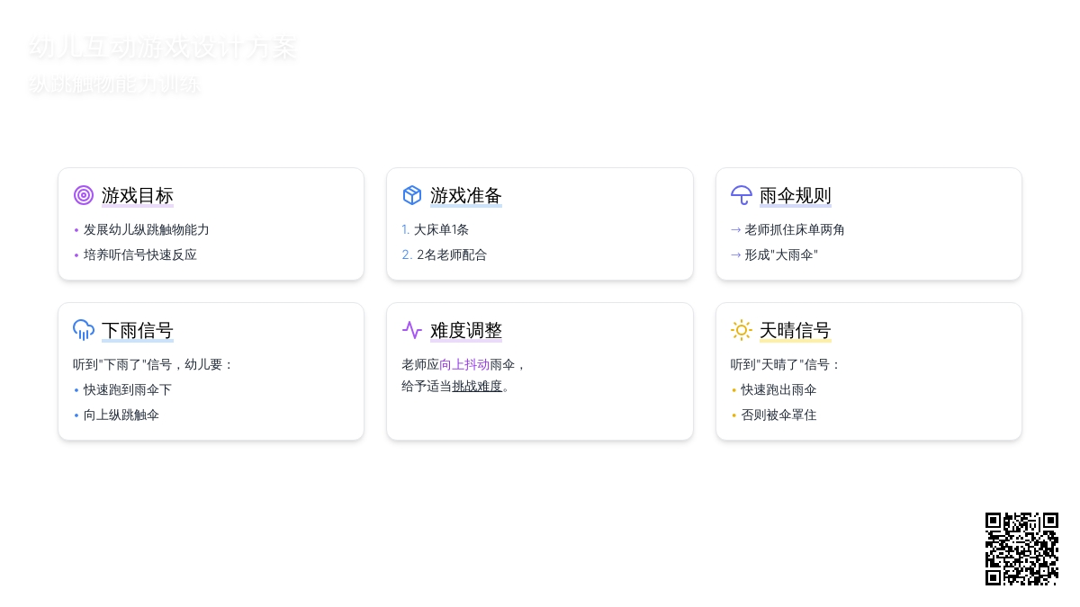 幼儿园小班游戏：下雨了（健康3）