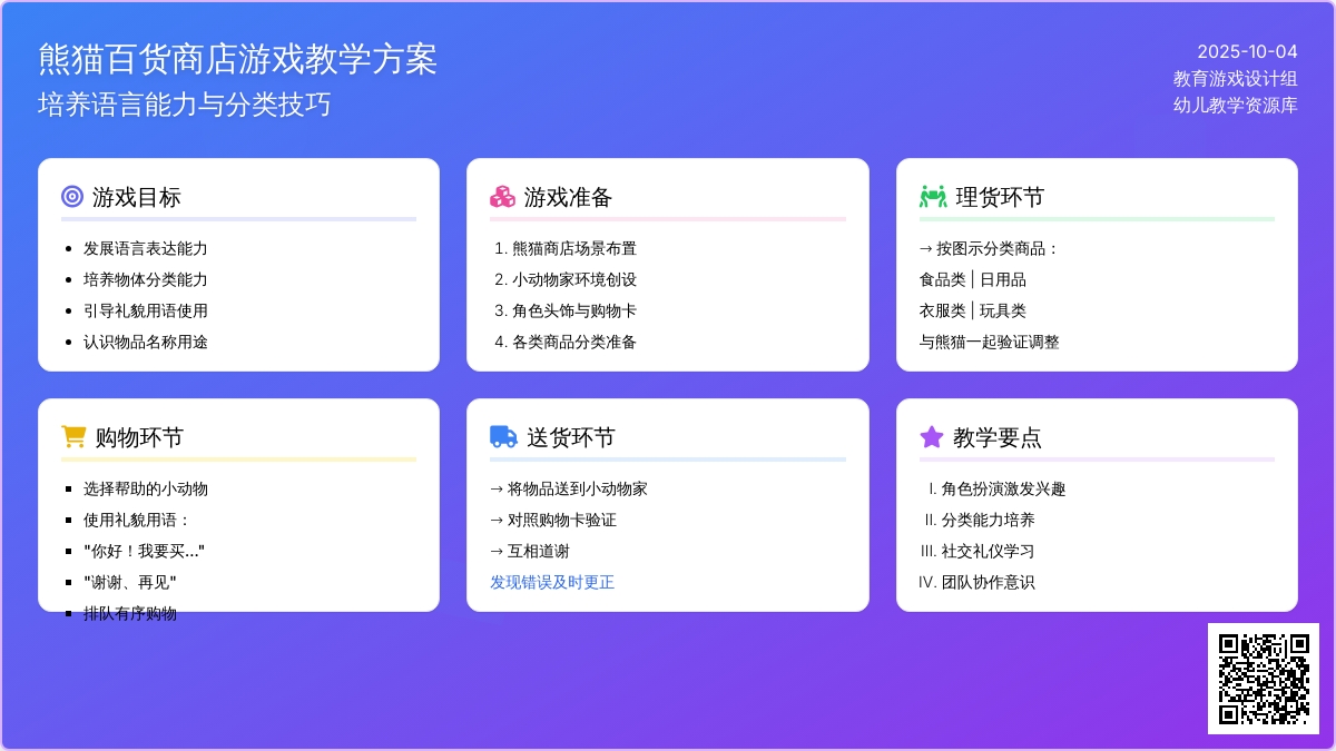 幼儿园小班语言游戏教案：熊猫百货商店