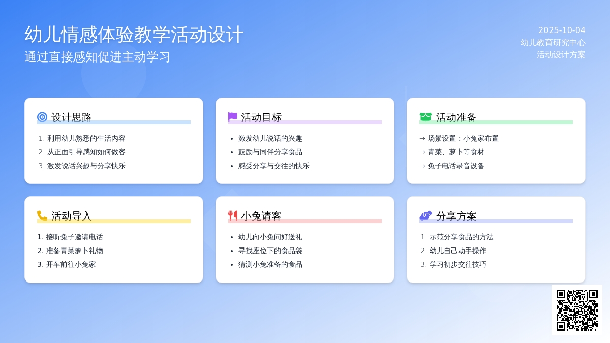 幼儿园小班情景游戏教案：小兔请客