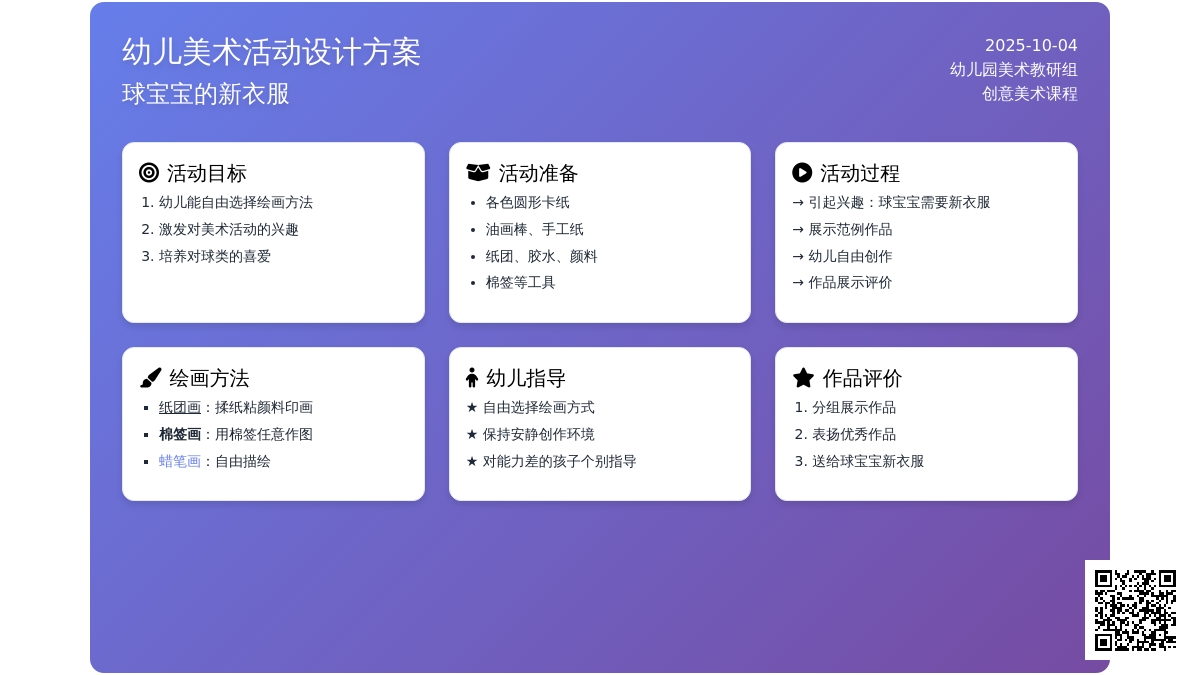 幼儿园小班美术教案：球孩子的新衣