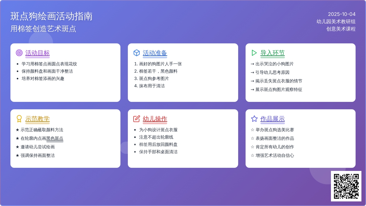 幼儿园小班美术教案：可爱的斑点狗