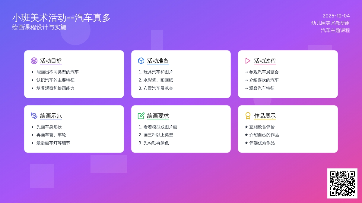 幼儿园小班美术活动教案：汽车真多(绘画)