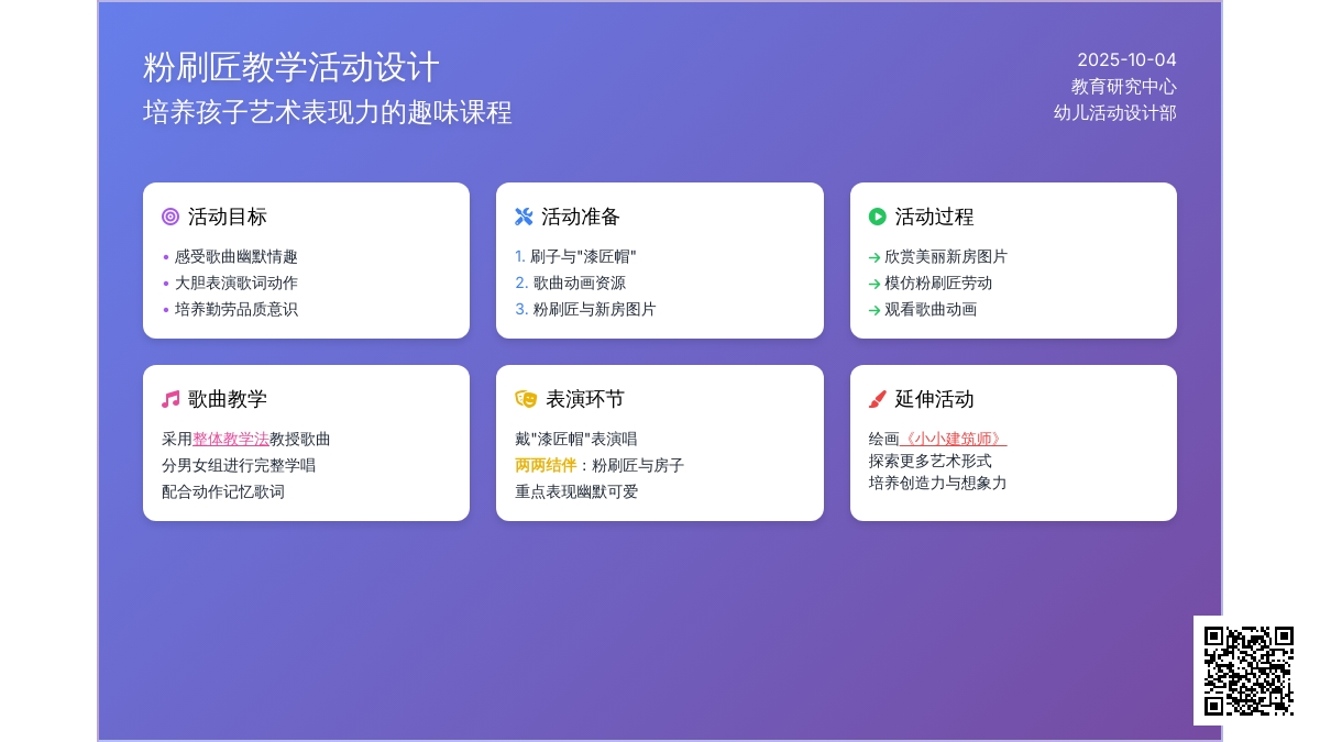 我是一个粉刷匠教案