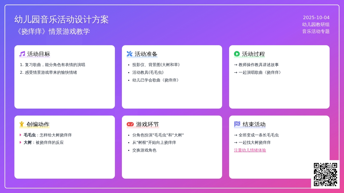 幼儿园小班音乐教案：挠痒痒 (含课件)