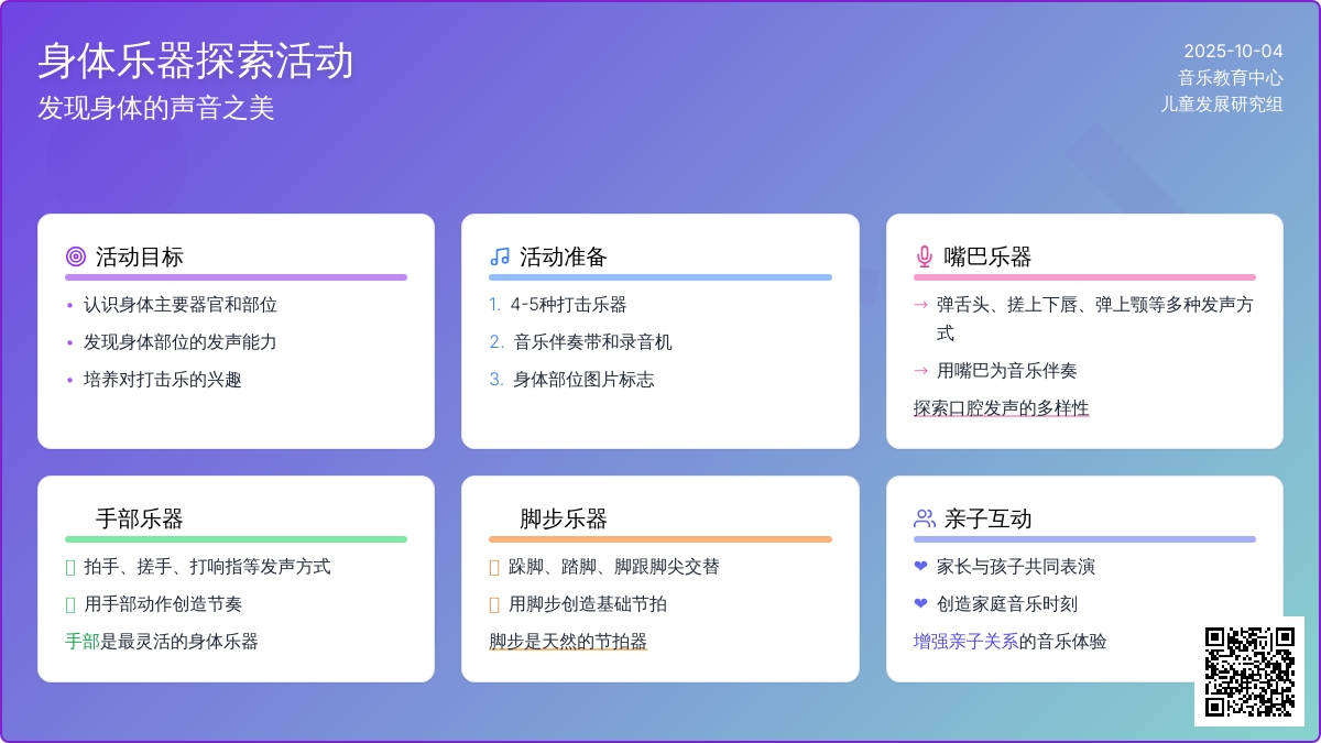 小班音乐:身体乐器