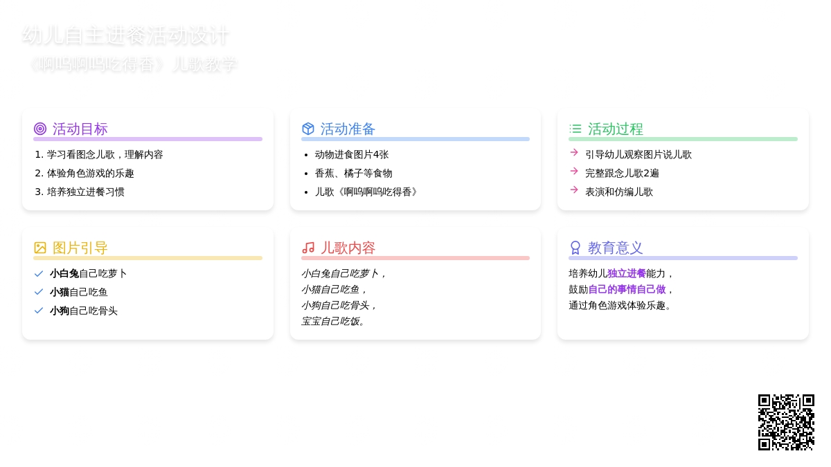 幼儿园小班语言教案《啊呜啊呜吃的香》含课件