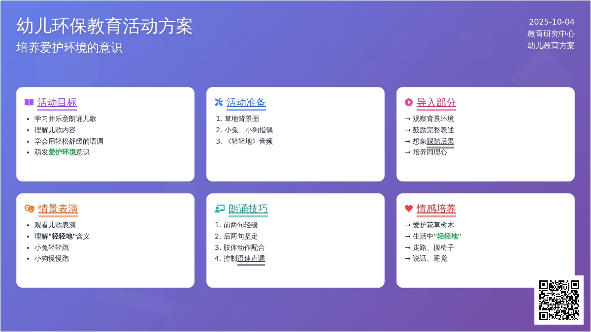 幼儿园小班语言活动——《轻轻地》（文学）含课件