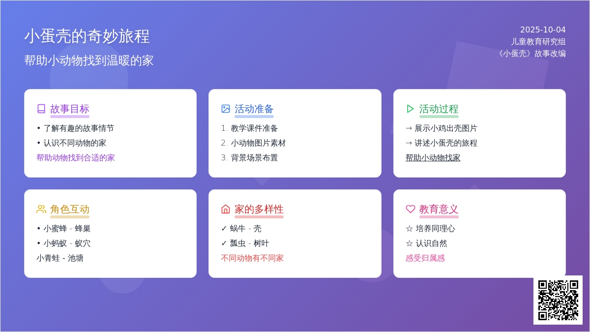 幼儿园小班语言活动教案：小蛋壳 (含课件)