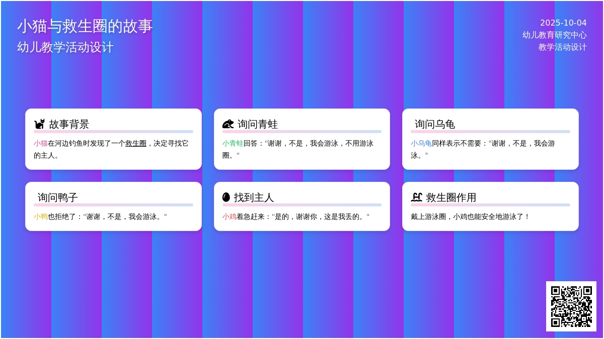 幼儿园小班语言教案：谁的游泳圈 (含课件)