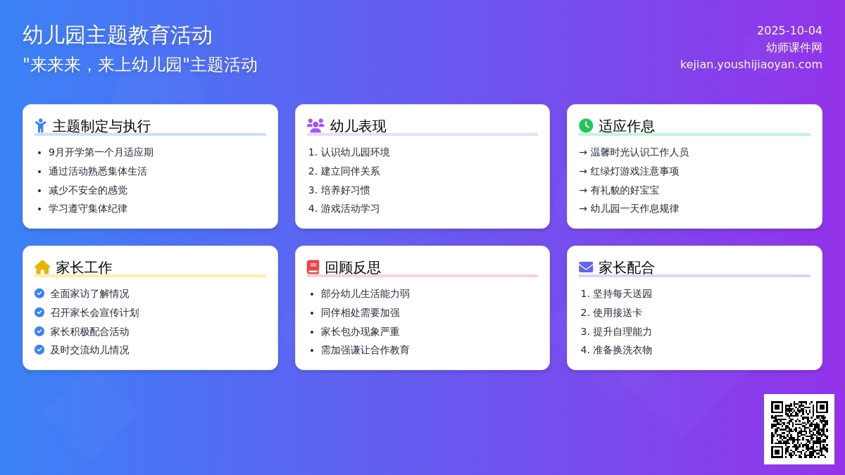 《来来来，来上幼儿园》主题