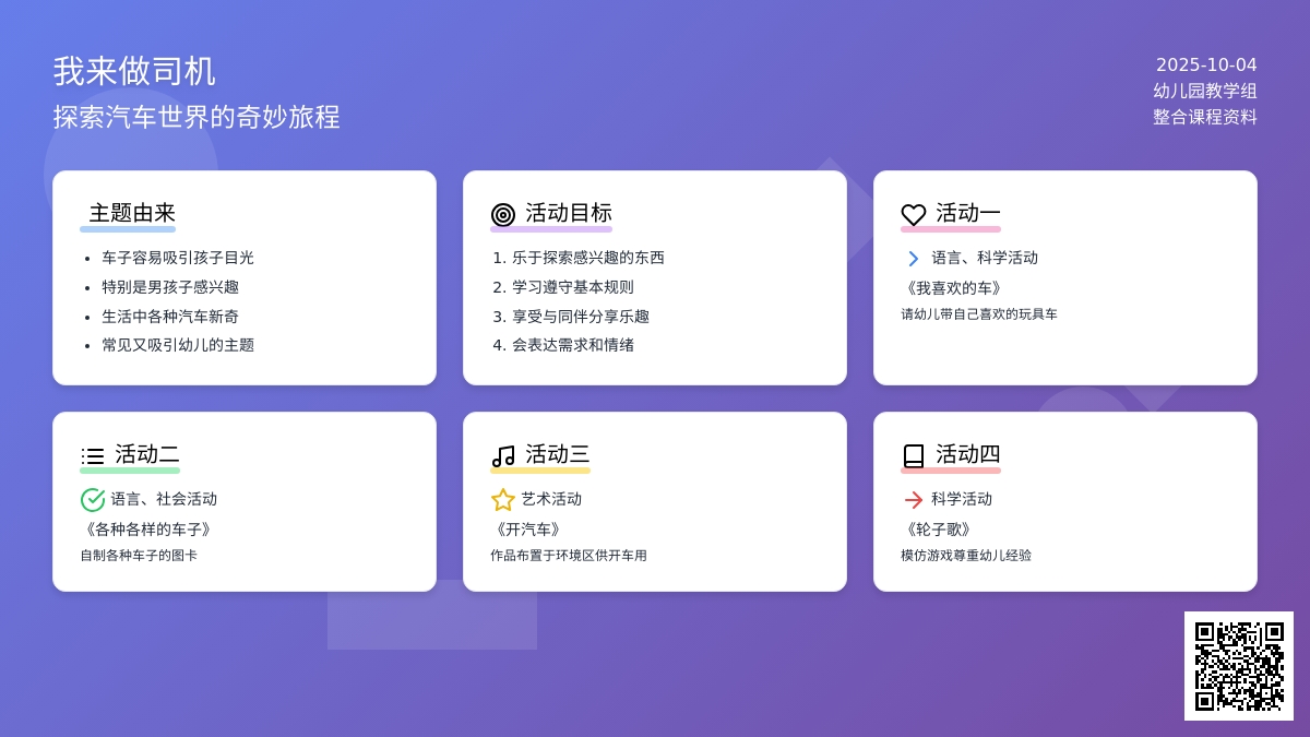 小班主题活动我来做司机