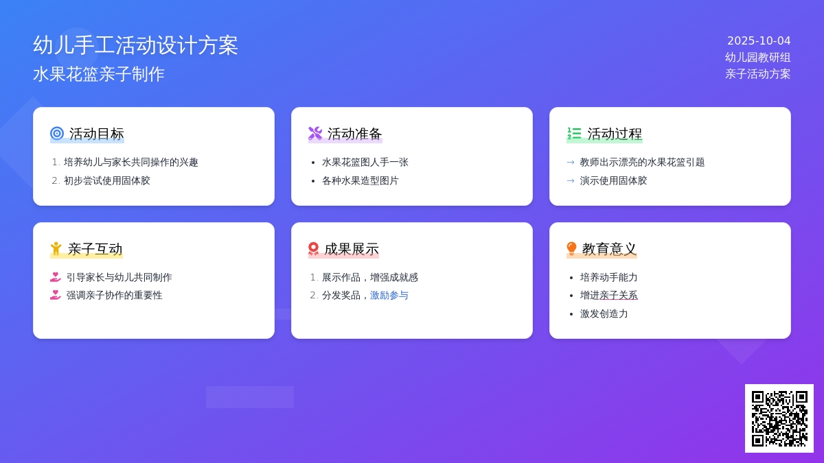 幼儿园小班亲子活动：水果大餐