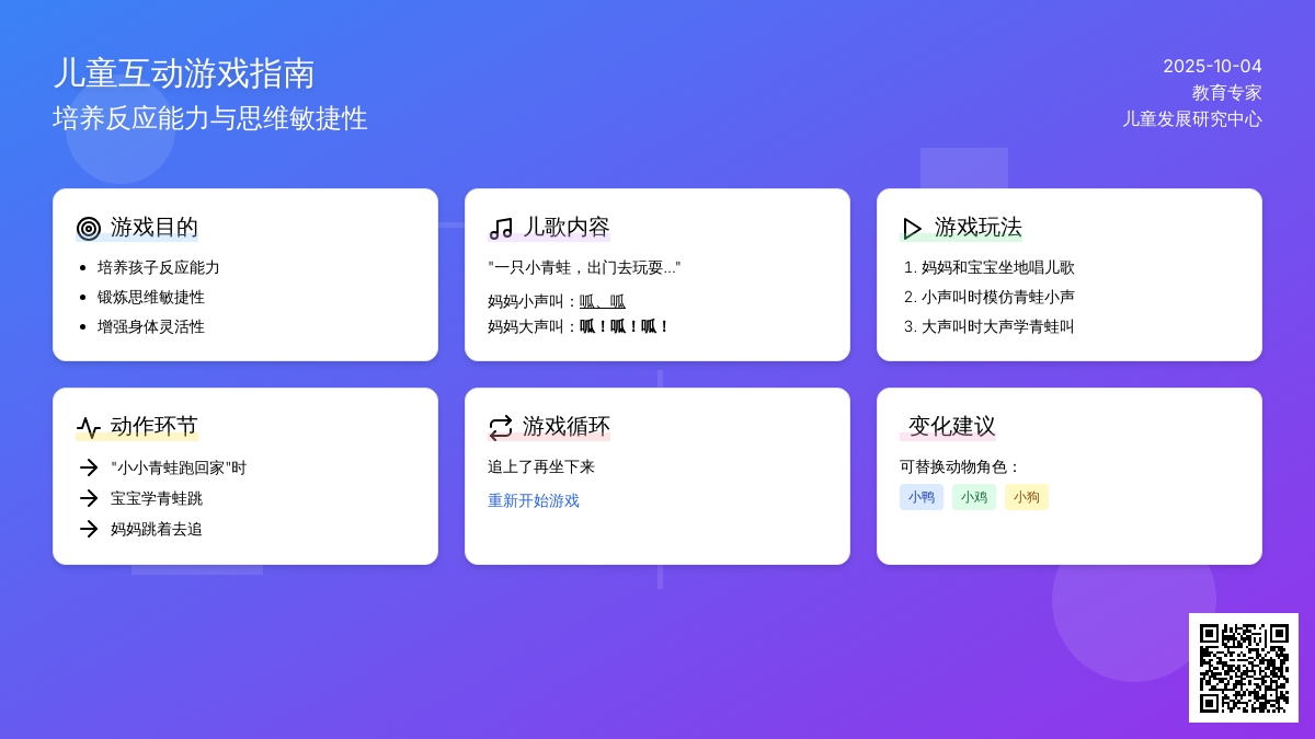 幼儿园小班亲子游戏：小青蛙