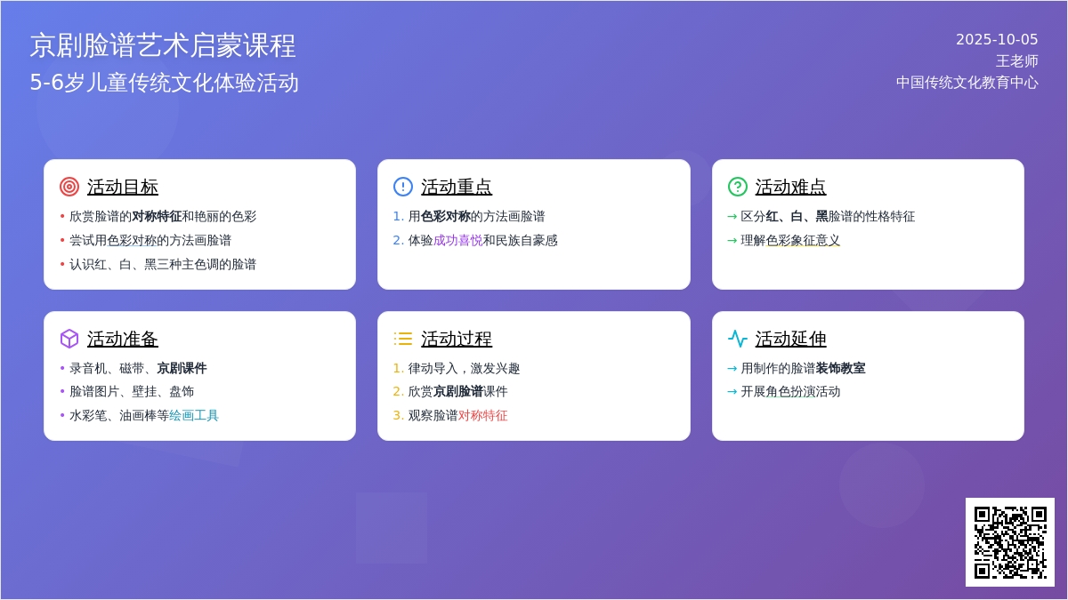 学前班语言教学活动设计：有趣的京剧脸谱 - 教案中心 -
