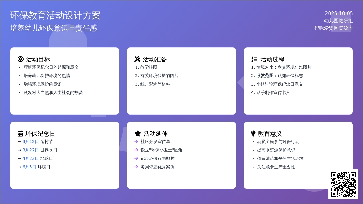 学前班社会教案：环保纪念日 - 教案中心 -