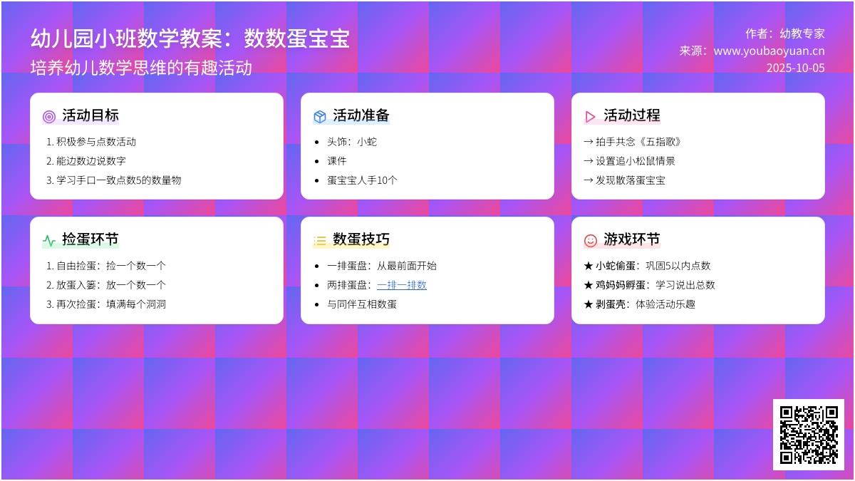 幼儿园小班数学教案：数数蛋孩子―幼儿园小班教案