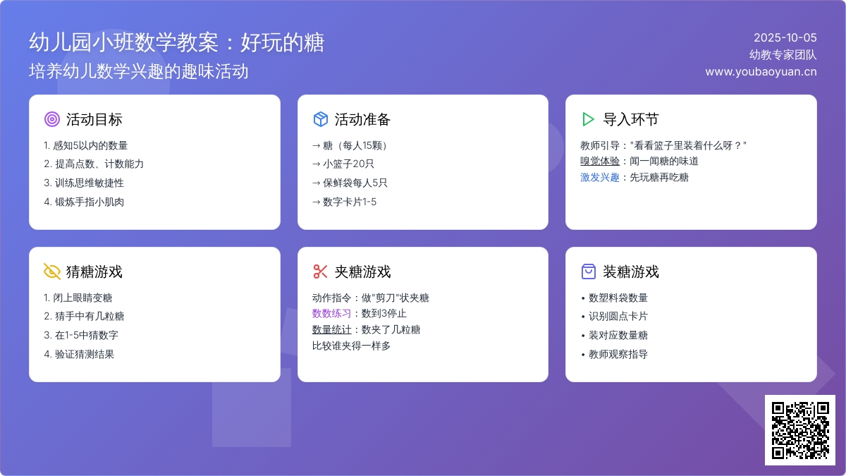 小班数学教案：好玩的糖―幼儿园小班教案
