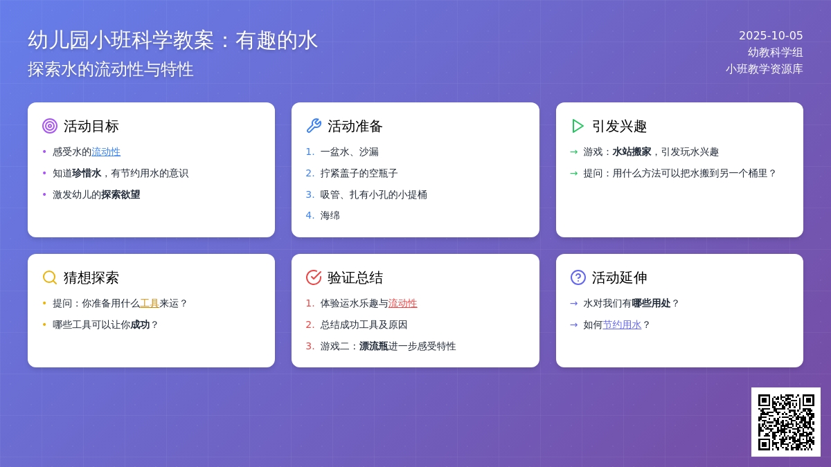 幼儿园小班科学教案：有趣的水