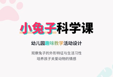 幼儿园小班科学教案：可爱的小兔子-幼师课件网