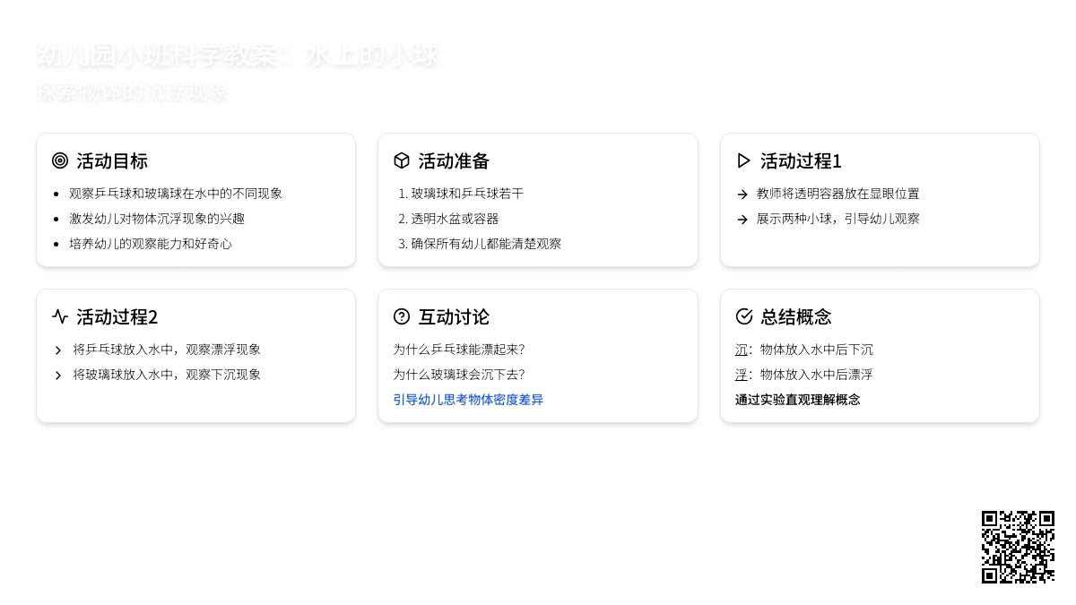 小班科学教案：水上的小球