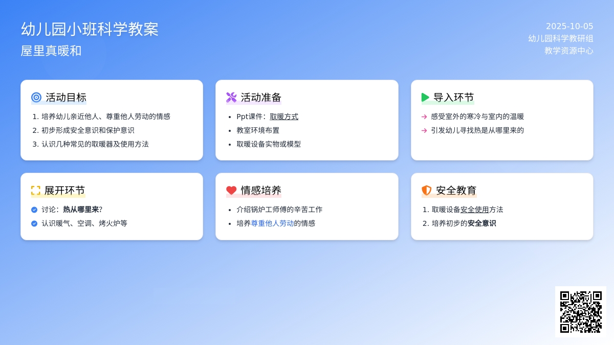 小班科学教案：屋里真暖和