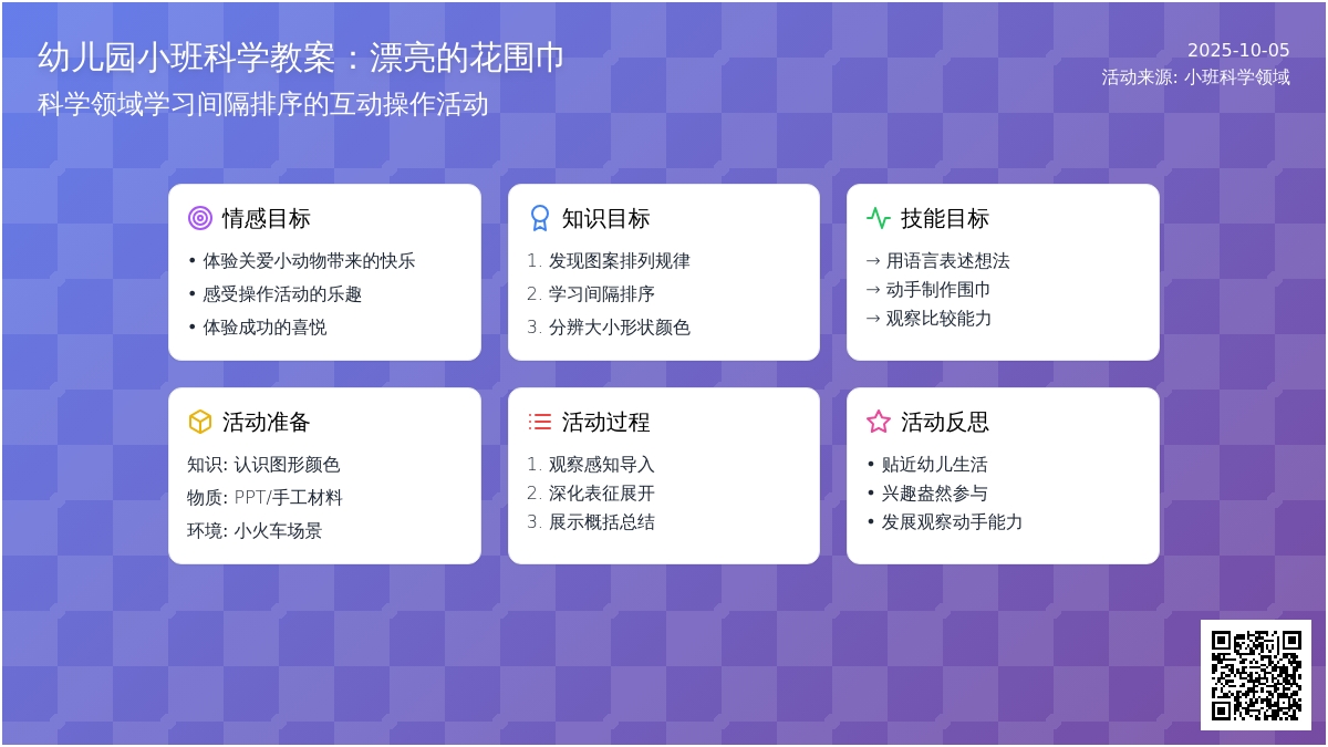 幼儿园科学教案：漂亮的花围巾