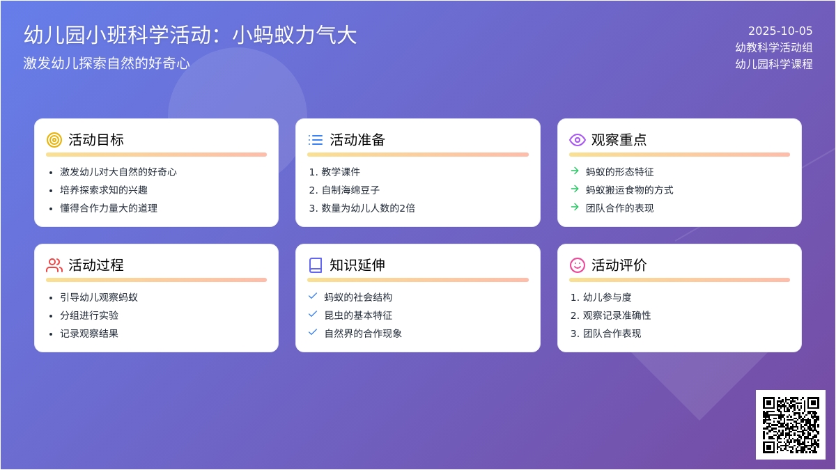 幼儿园小班科学活动：小蚂蚁力气大