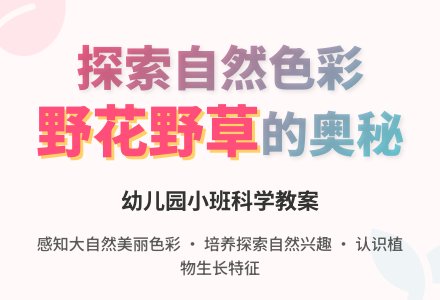 幼儿园小班科学教案：野花和野草-幼师课件网