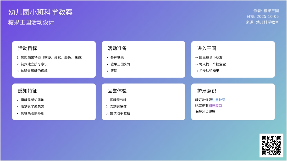 幼儿园小班科学教案：糖果王国