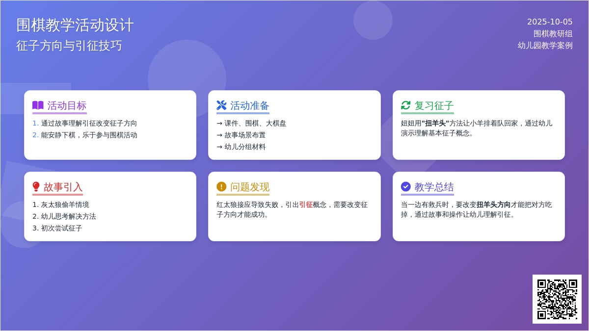 幼儿园围棋活动教案：改变征子方向