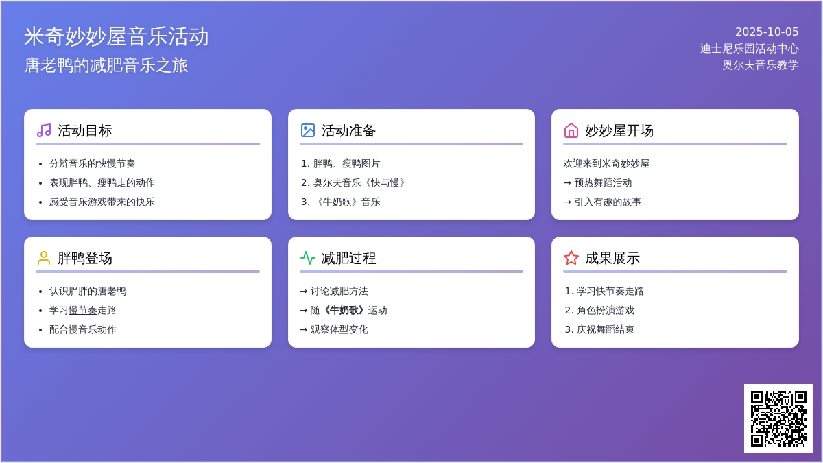 幼儿园小班音乐活动：唐老鸭减肥记