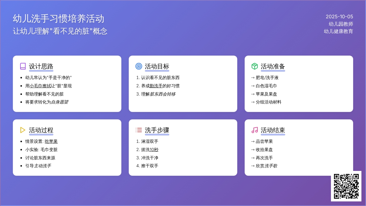 幼儿园小班健康活动教案：洗洗小手