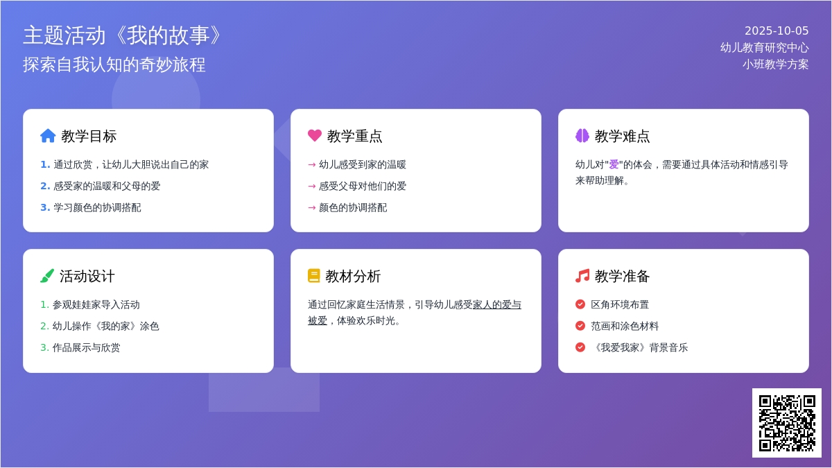 幼儿园小班美术教案：我的家