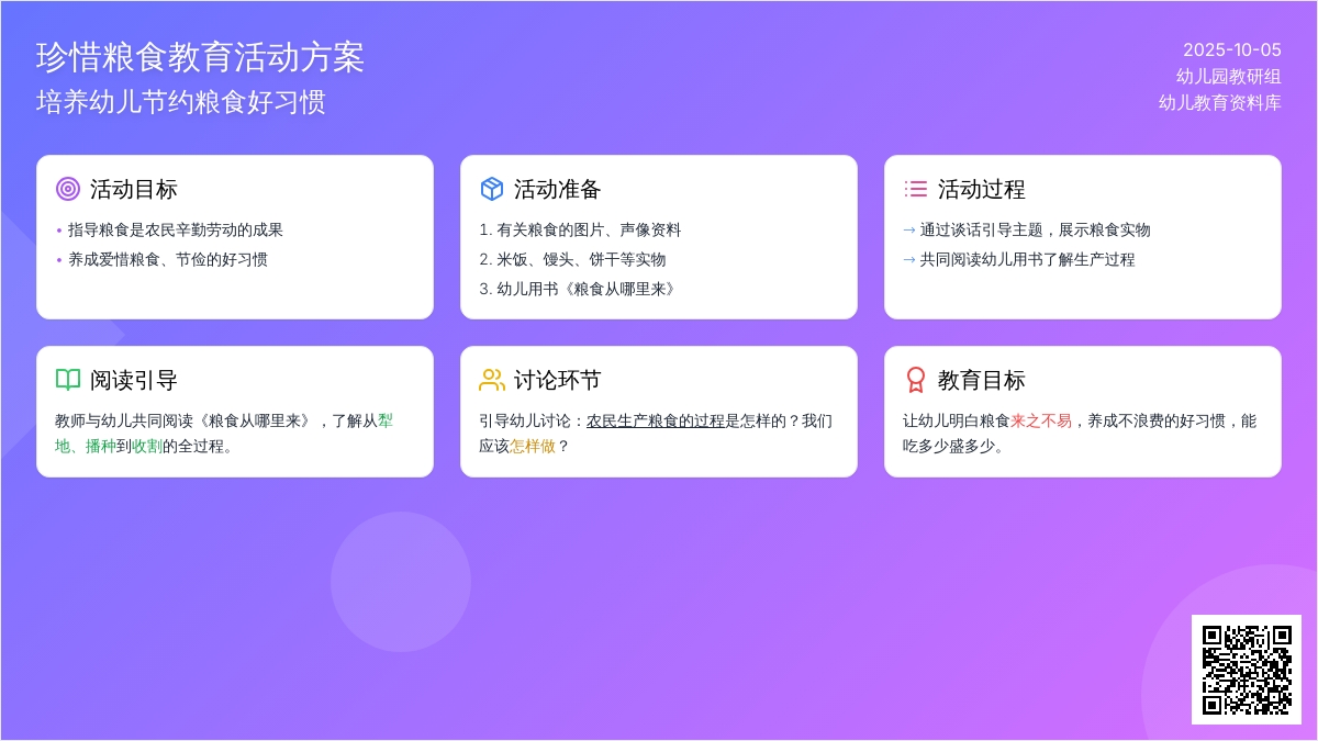 小班社会--不浪费粮食