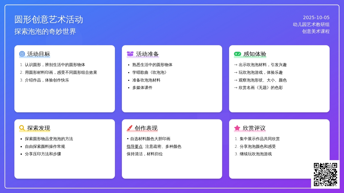 幼儿园小班美术教案：大泡泡、小泡泡