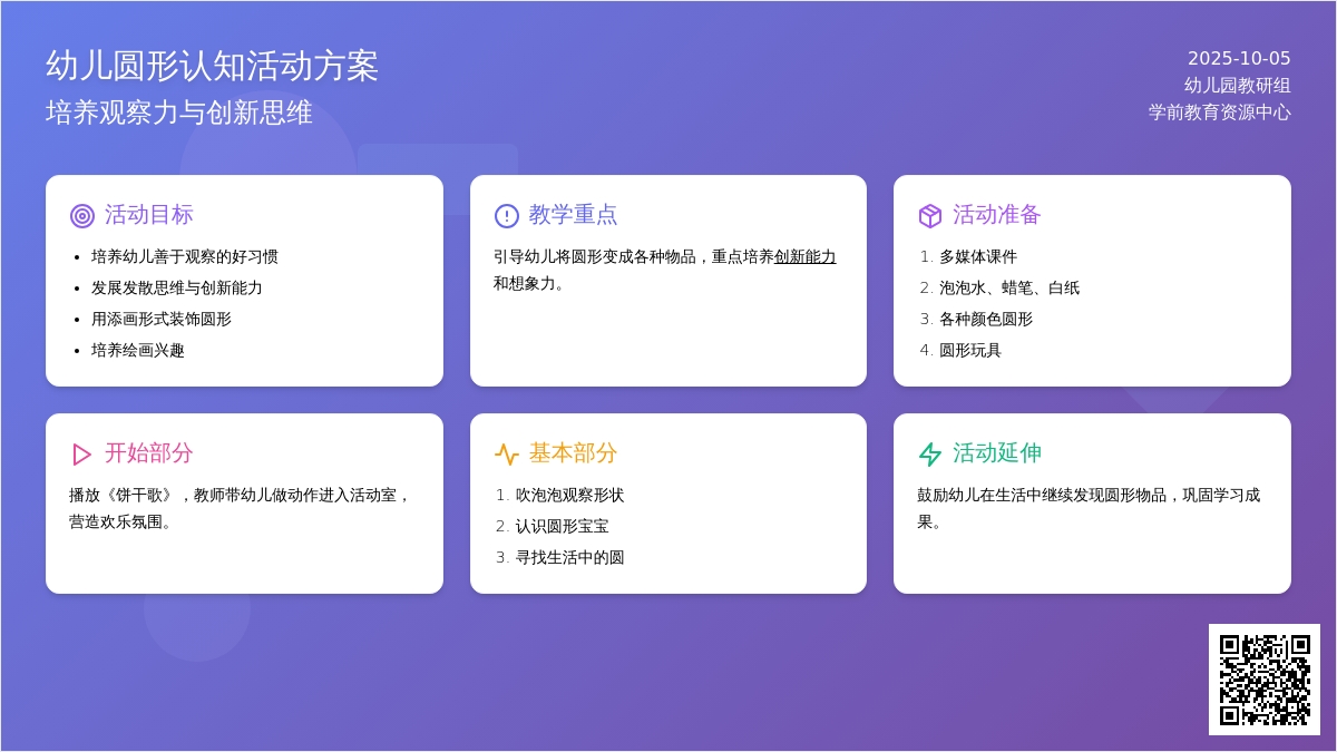 幼儿园小班数学教案：圆圆的世界