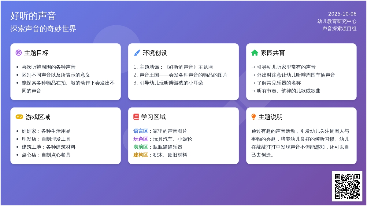 小班主题包――好听的声音