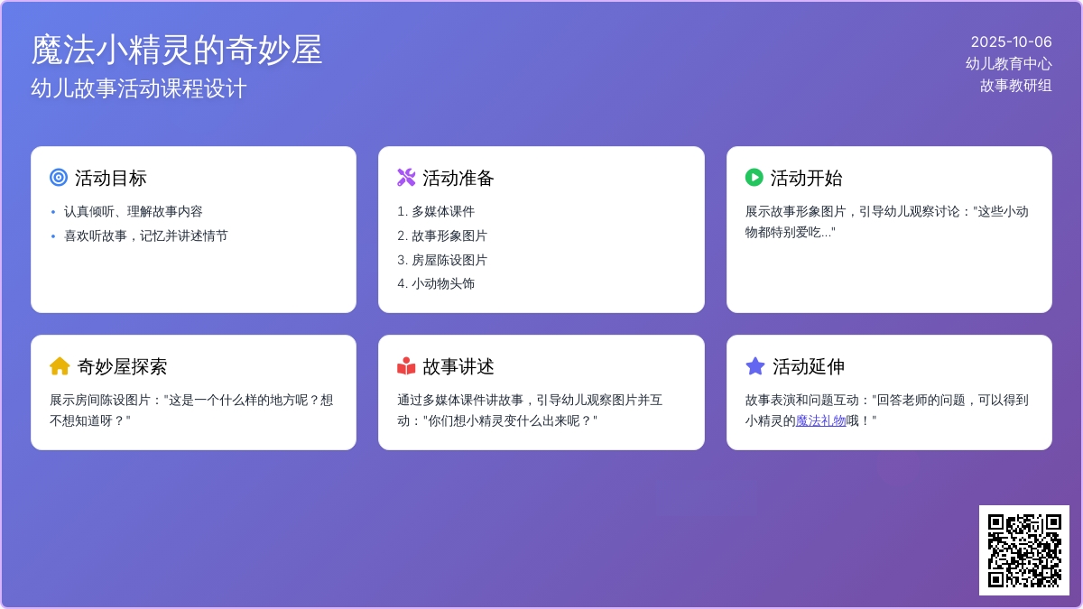 小班语言活动《美味的屋子》